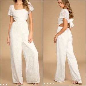 Brand New Ivory Floral Lulu Jumpsuit